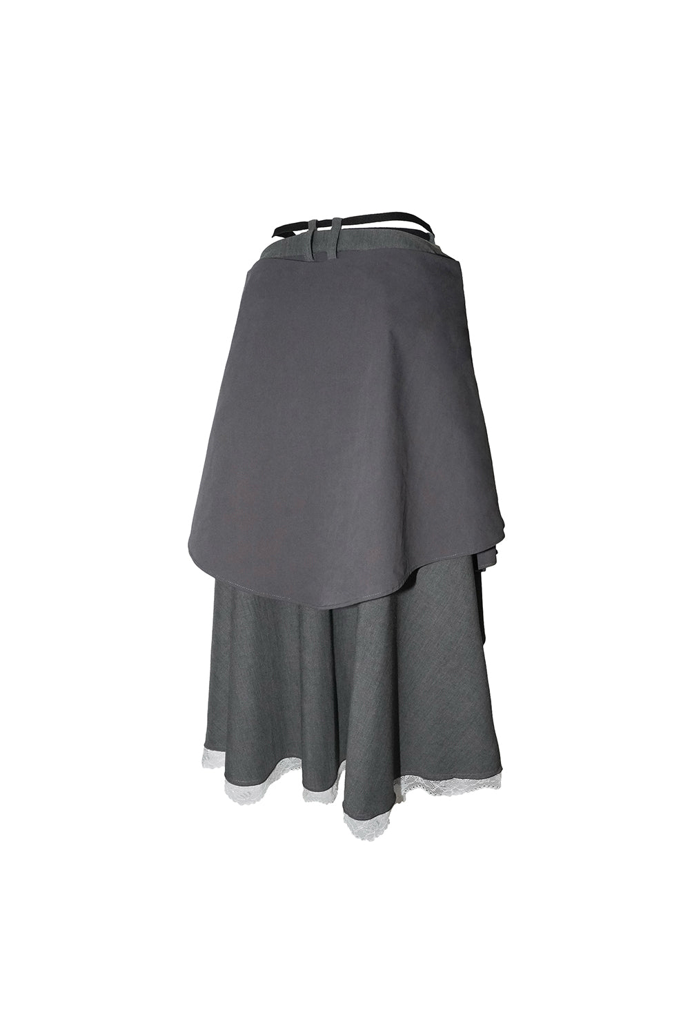 tailored lace drape skirt