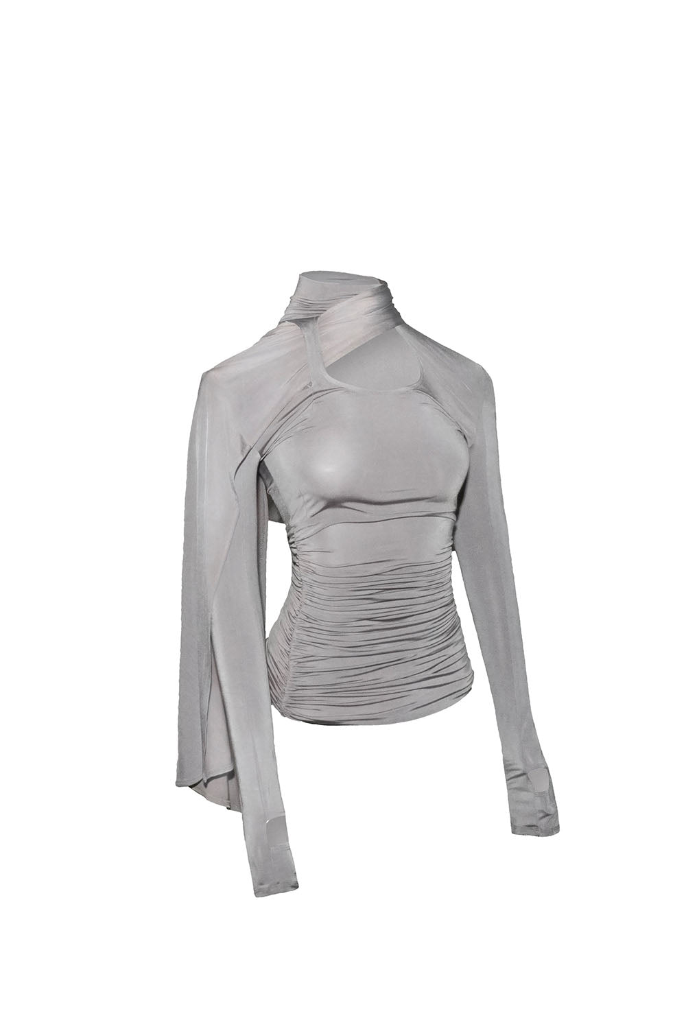 ジャケット・アウター S asymmetric drape tops theredthread THEREDTHREAD / ザレッドスレッド】S asymmetric drape tops