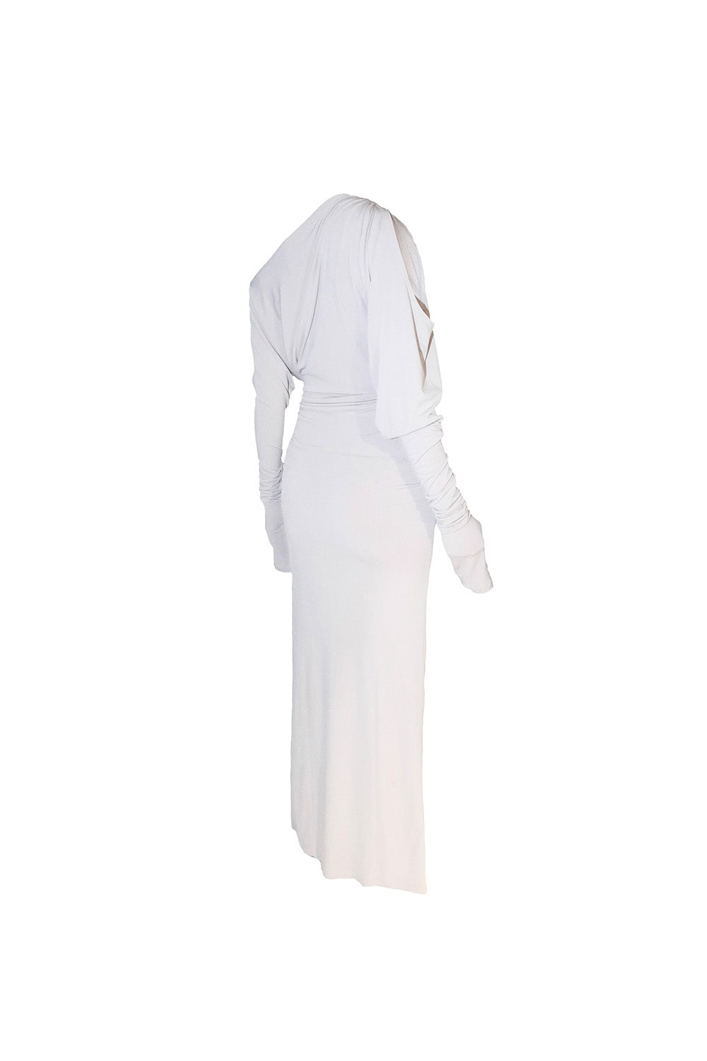 S asymmetry tuck dress
