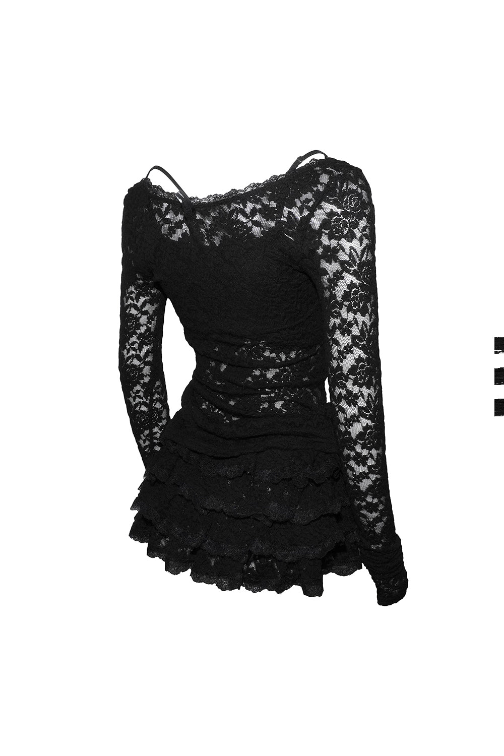 lace tiered dress mini