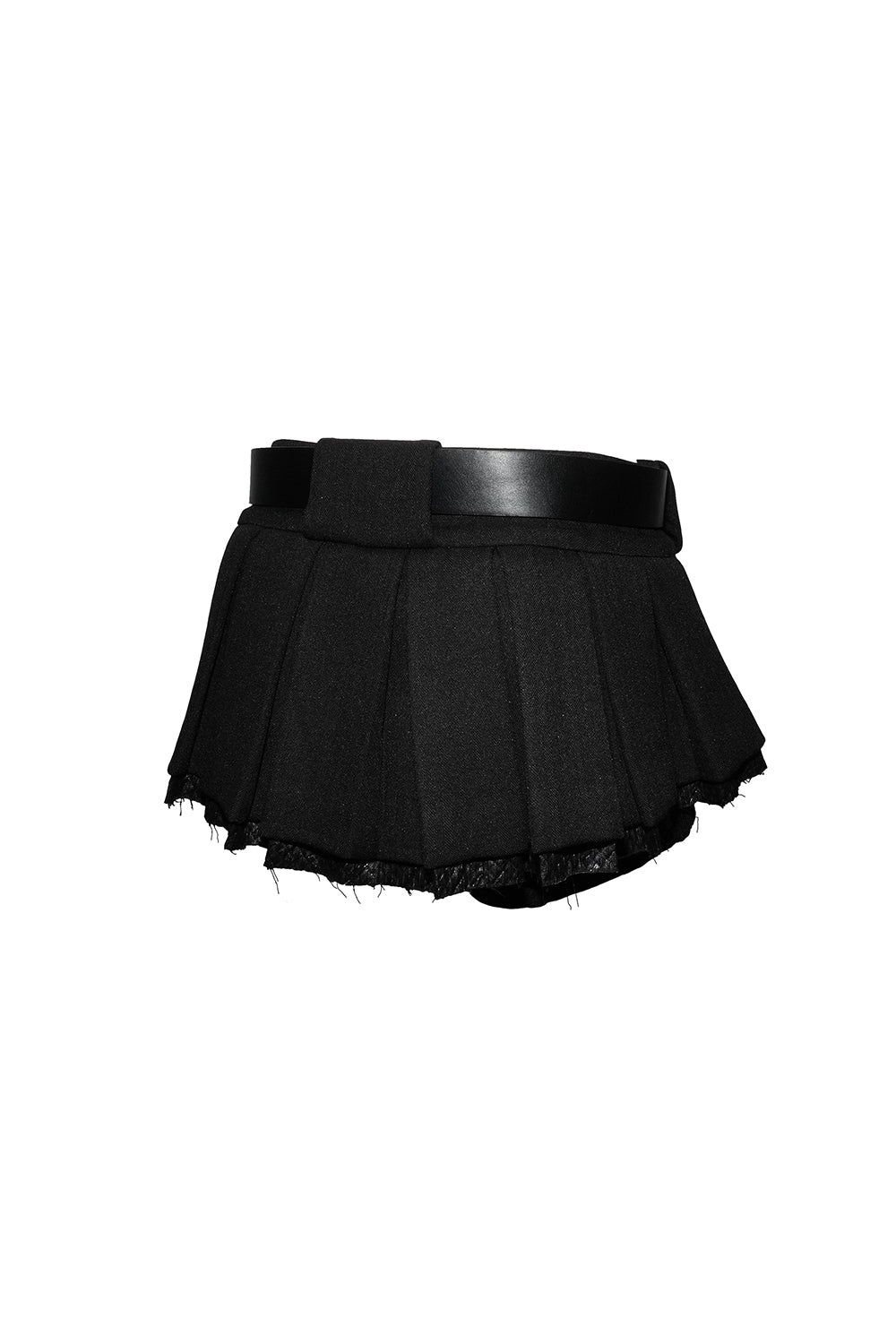 layered pleated skirt mini