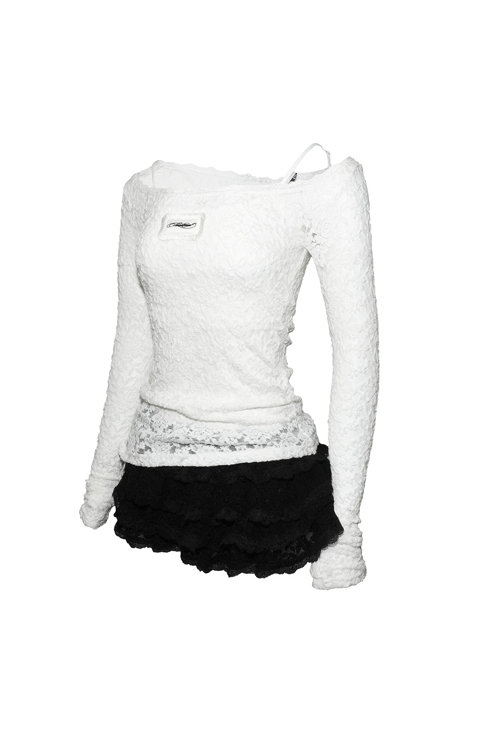 lace tiered dress mini