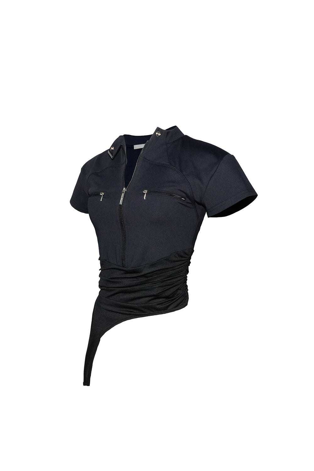 THEREDTHREAD / ザレッドスレッド】zip asymmetric tops