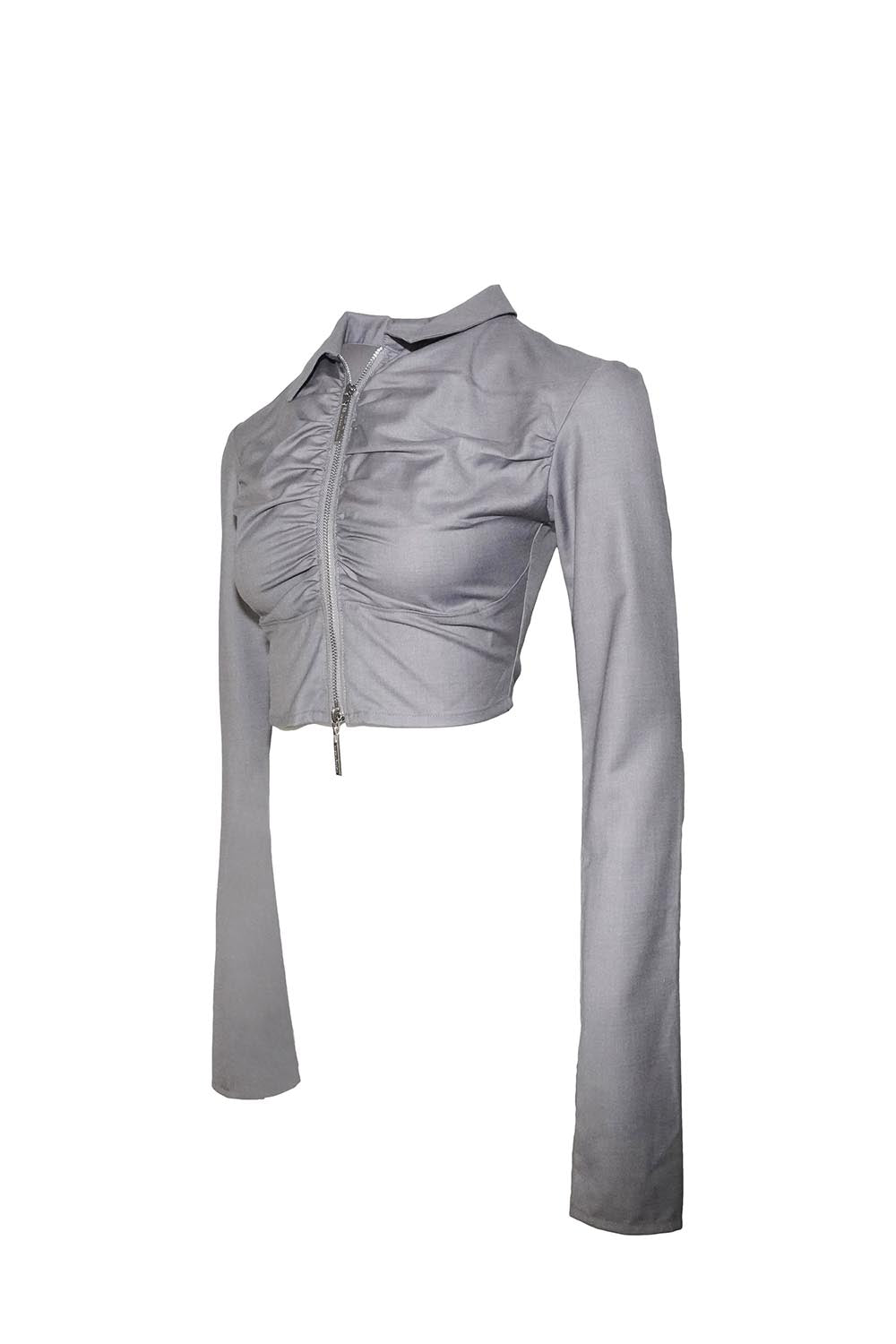 S w zip gather shirt