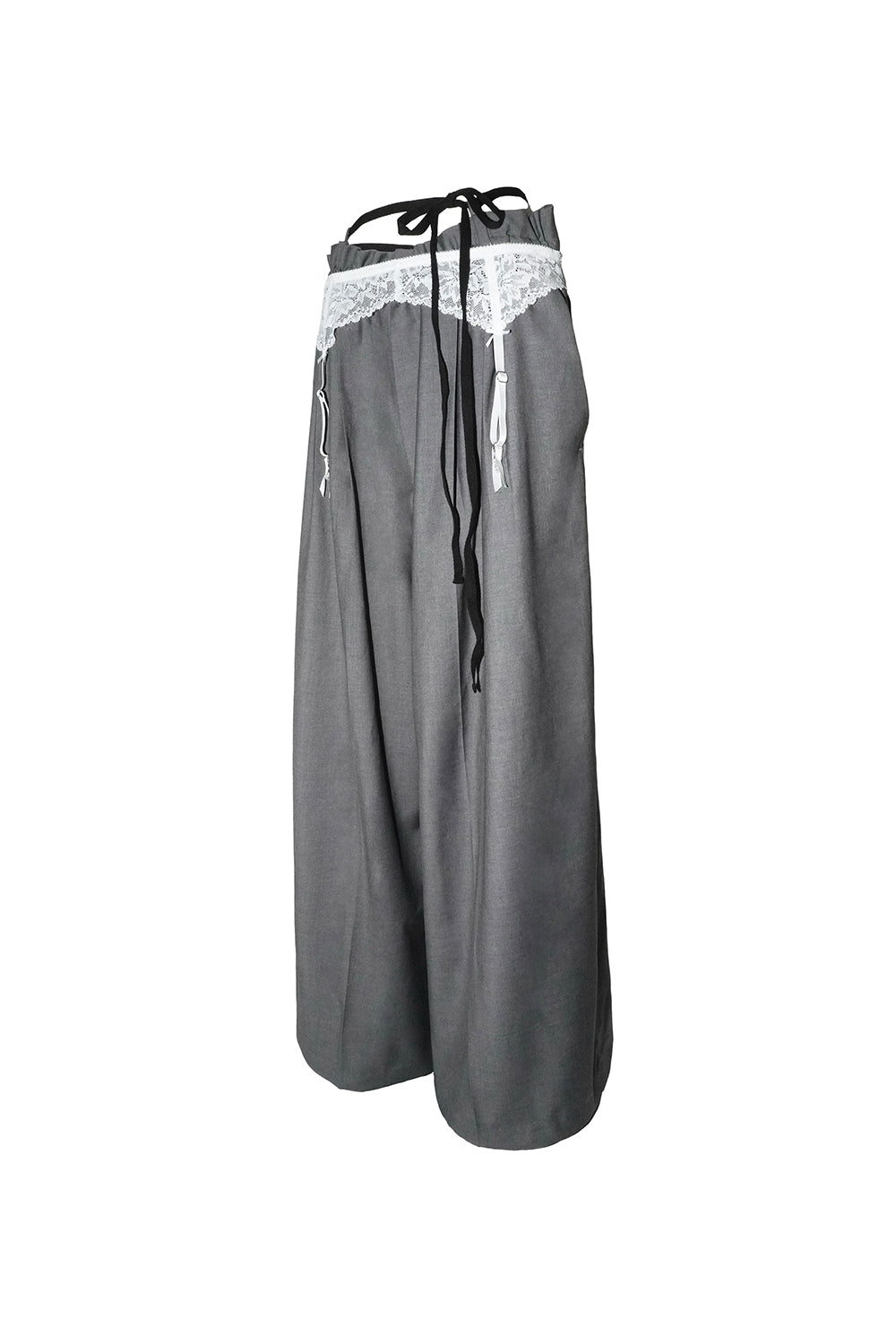 laced garter suit slacks