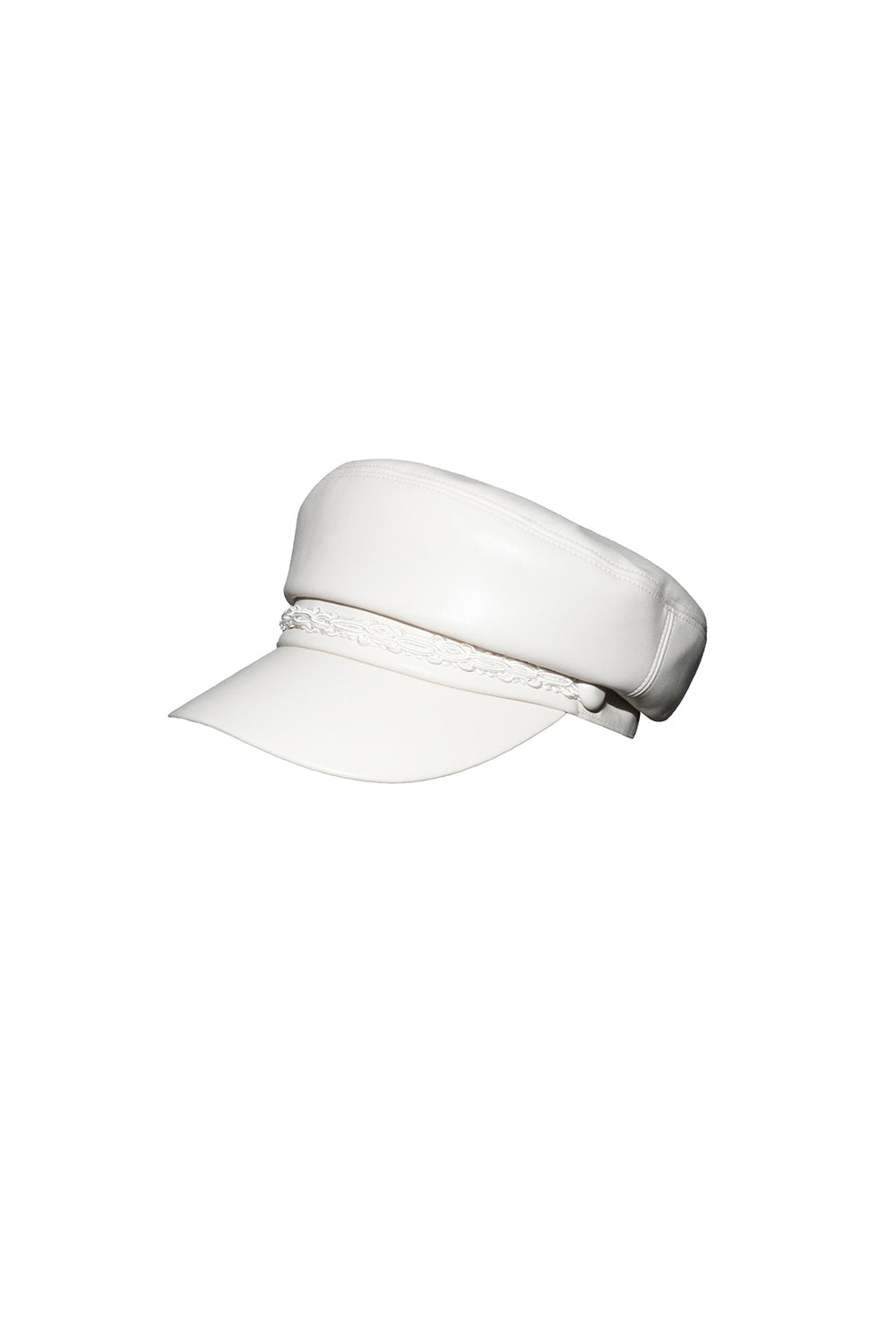 glossy leather casquette