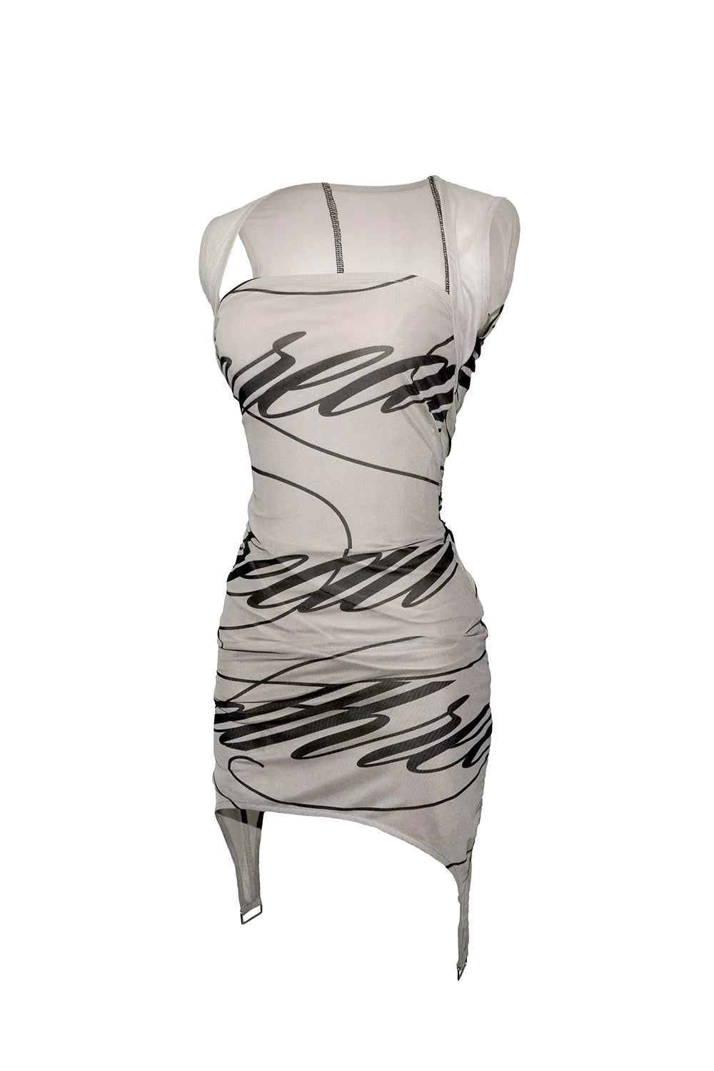 bold logo garter dress