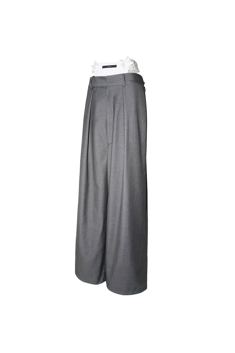 strap layered slacks ribbon