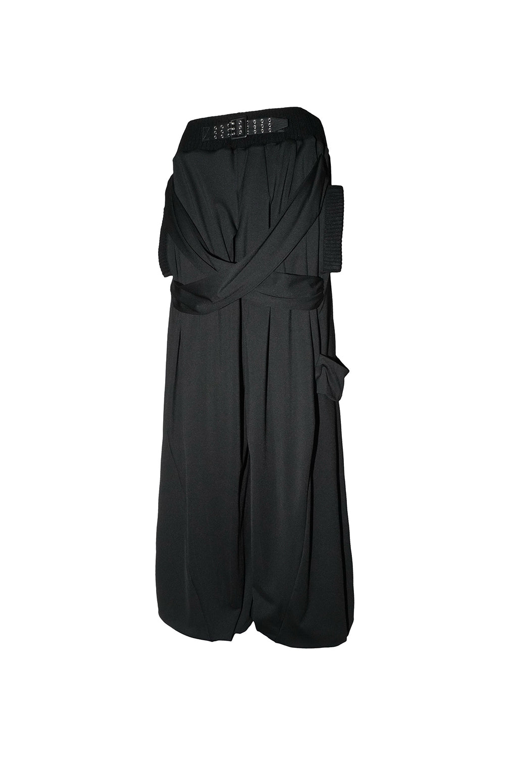 belted loose pants