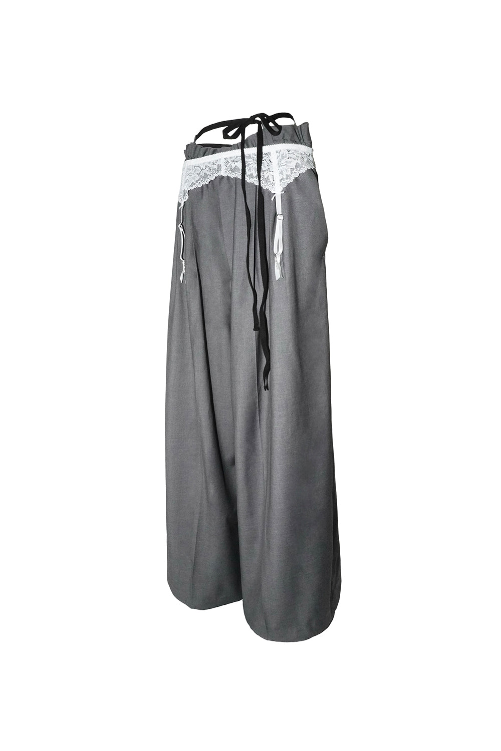 laced garter suit slacks