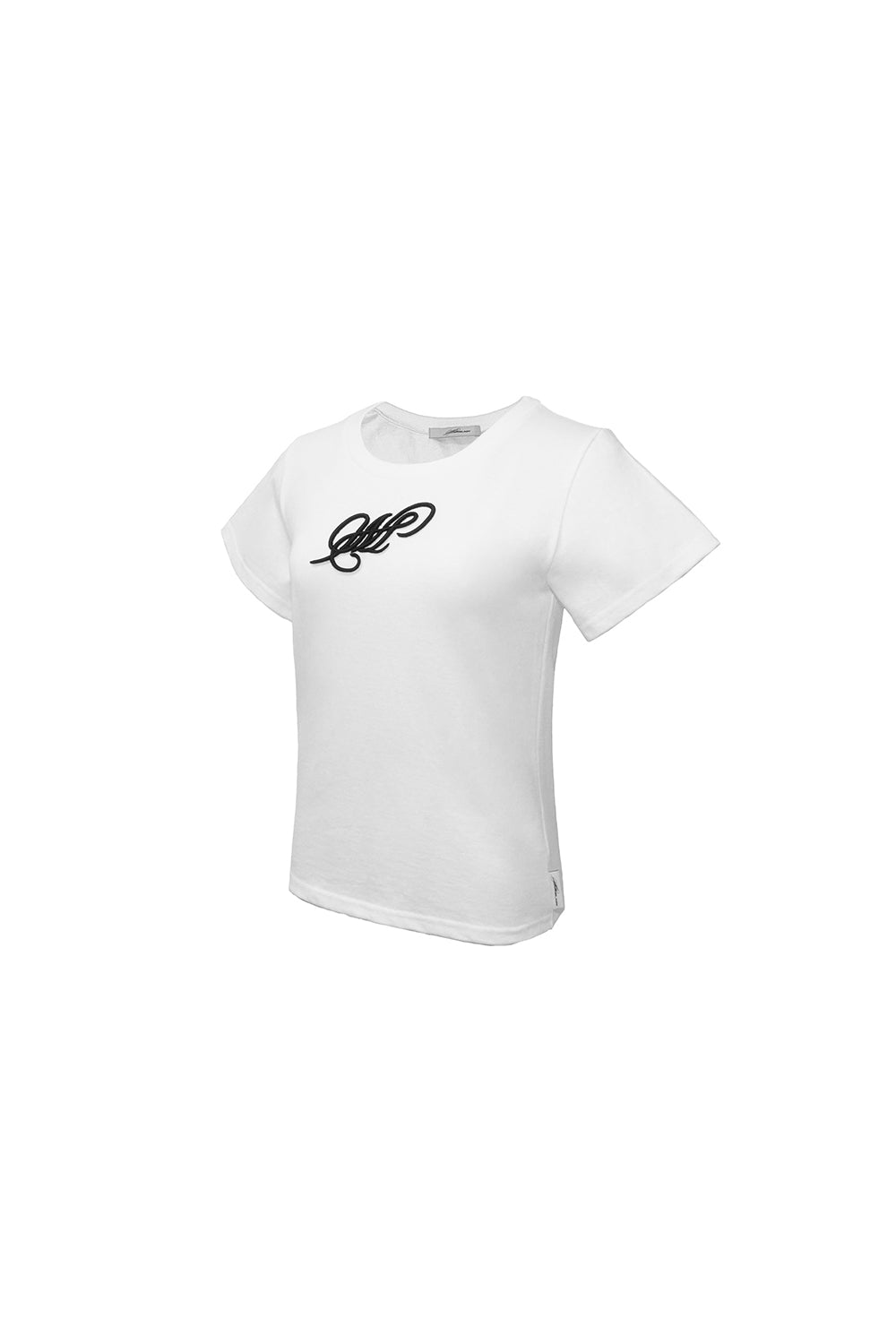 "M" crew neck T-shirt