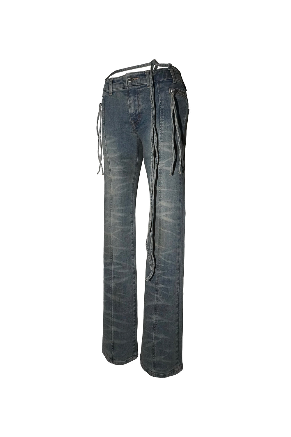 THEREDTHREAD / ザレッドスレッド】strap flare denim