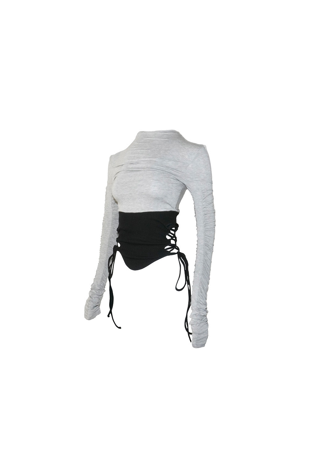 S split hem lace up tops
