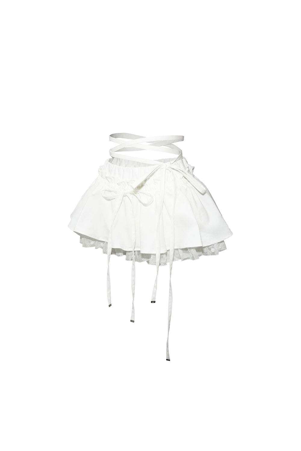 corded frill skirt mini