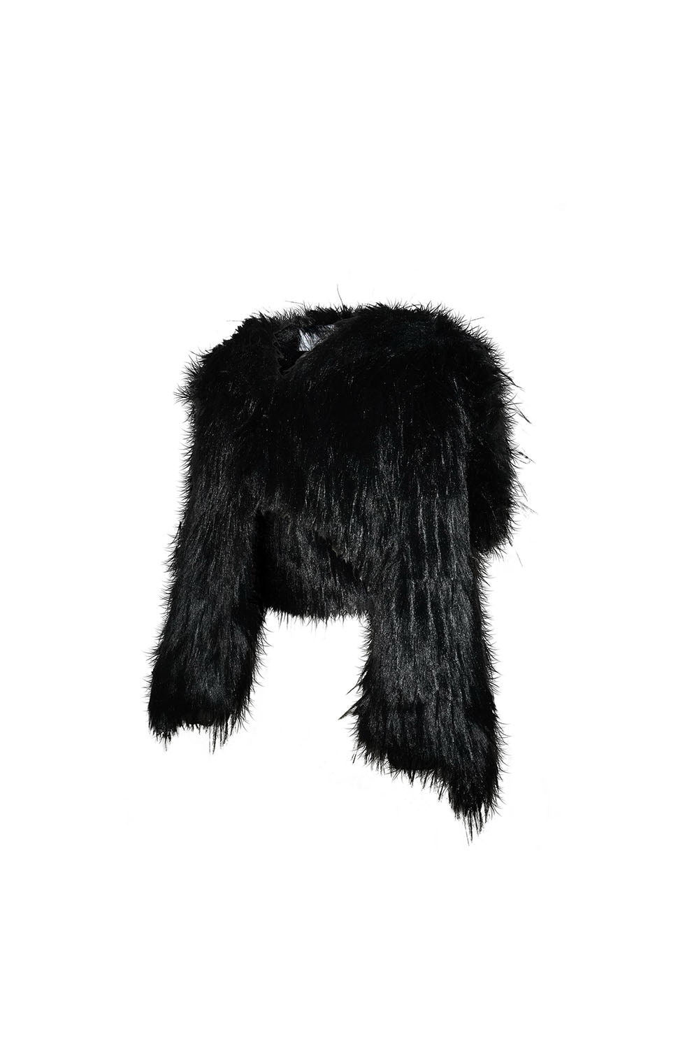 S fur hooded jacket
