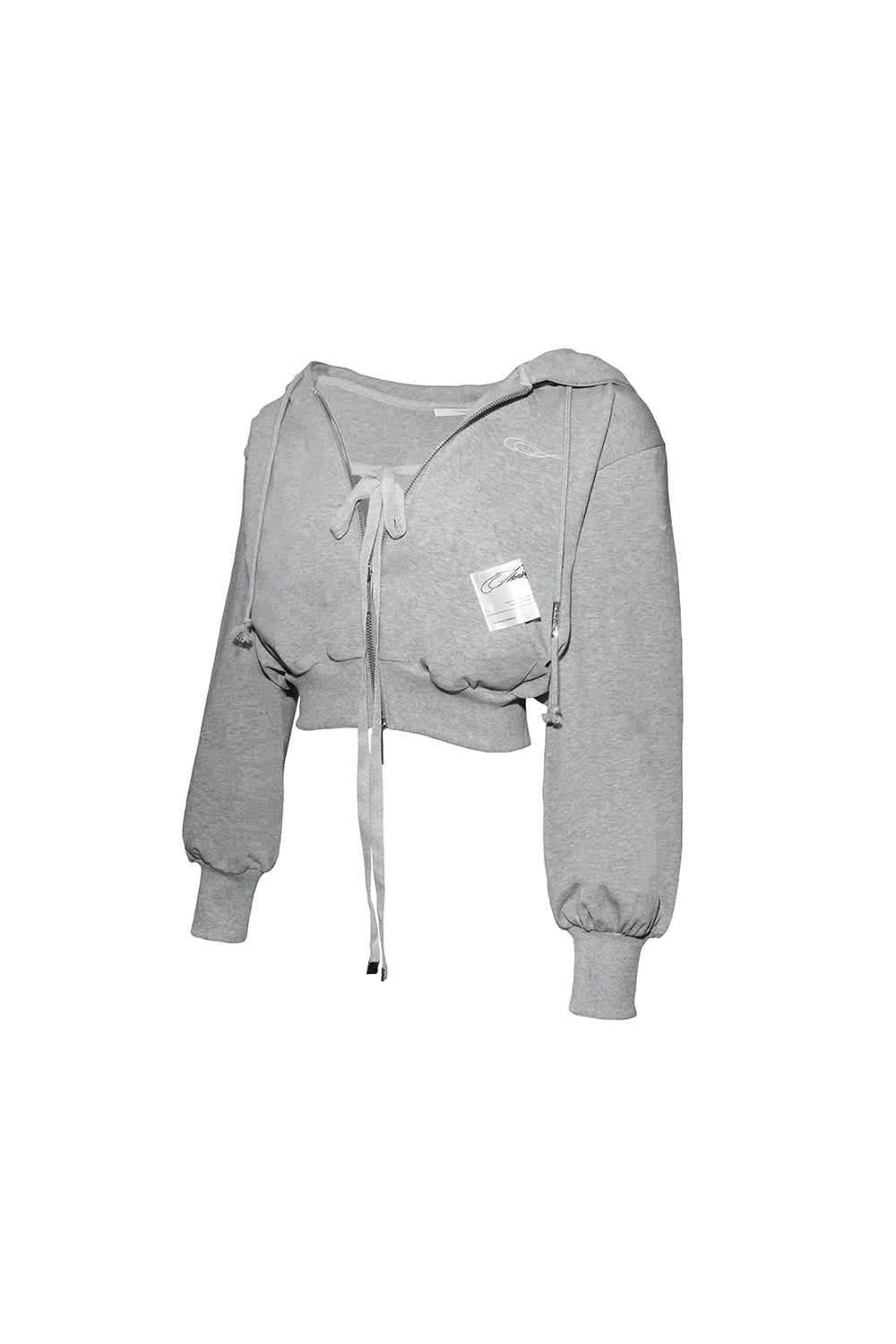 emblem cropped hoodie