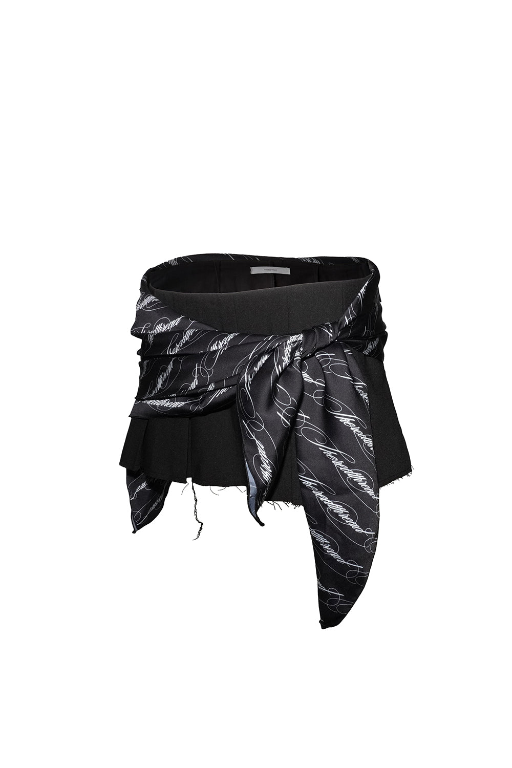 スカート theredthread scarf pleated mini black THEREDTHREAD / ザレッドスレッド】scarf pleated mini