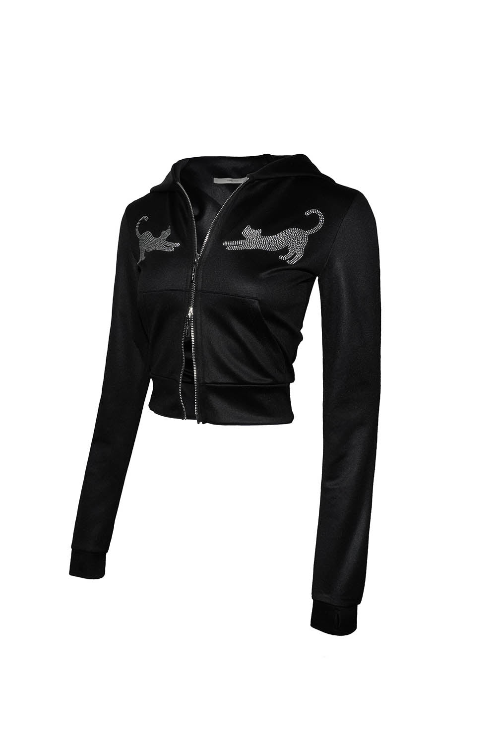 leopard zip hoodie