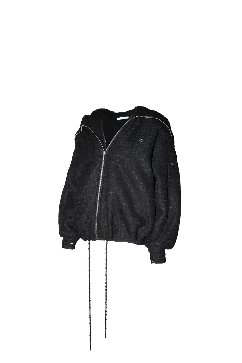 THEREDTHREAD / ザレッドスレッド】S ring asymmetry hoodie lace