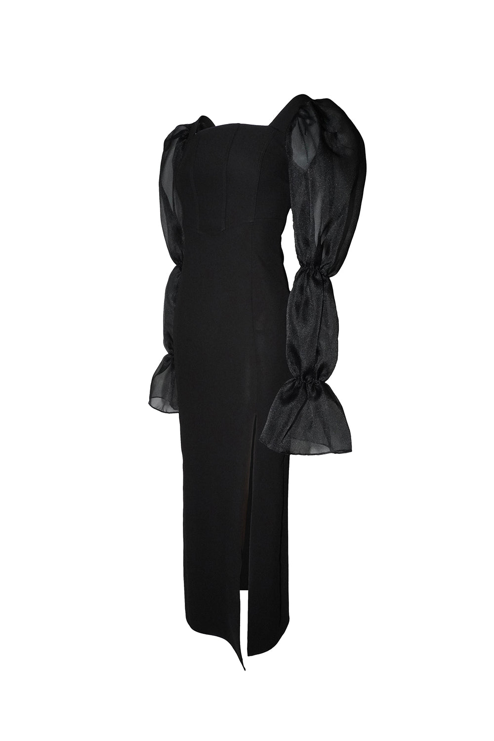 corset swiched sheer dress