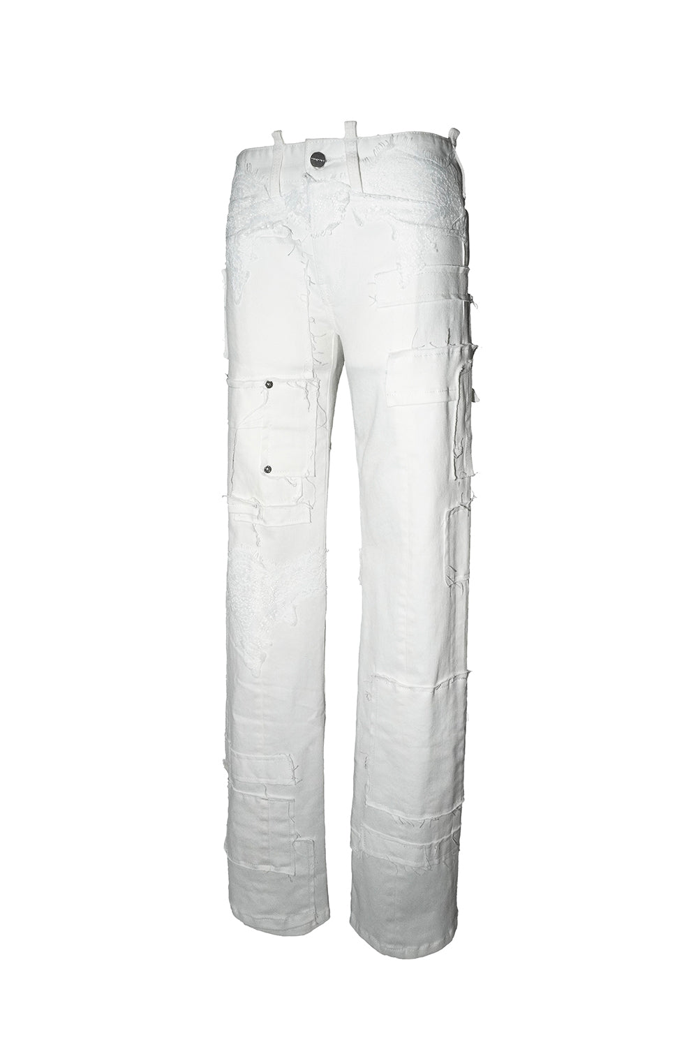 spliced garter denim