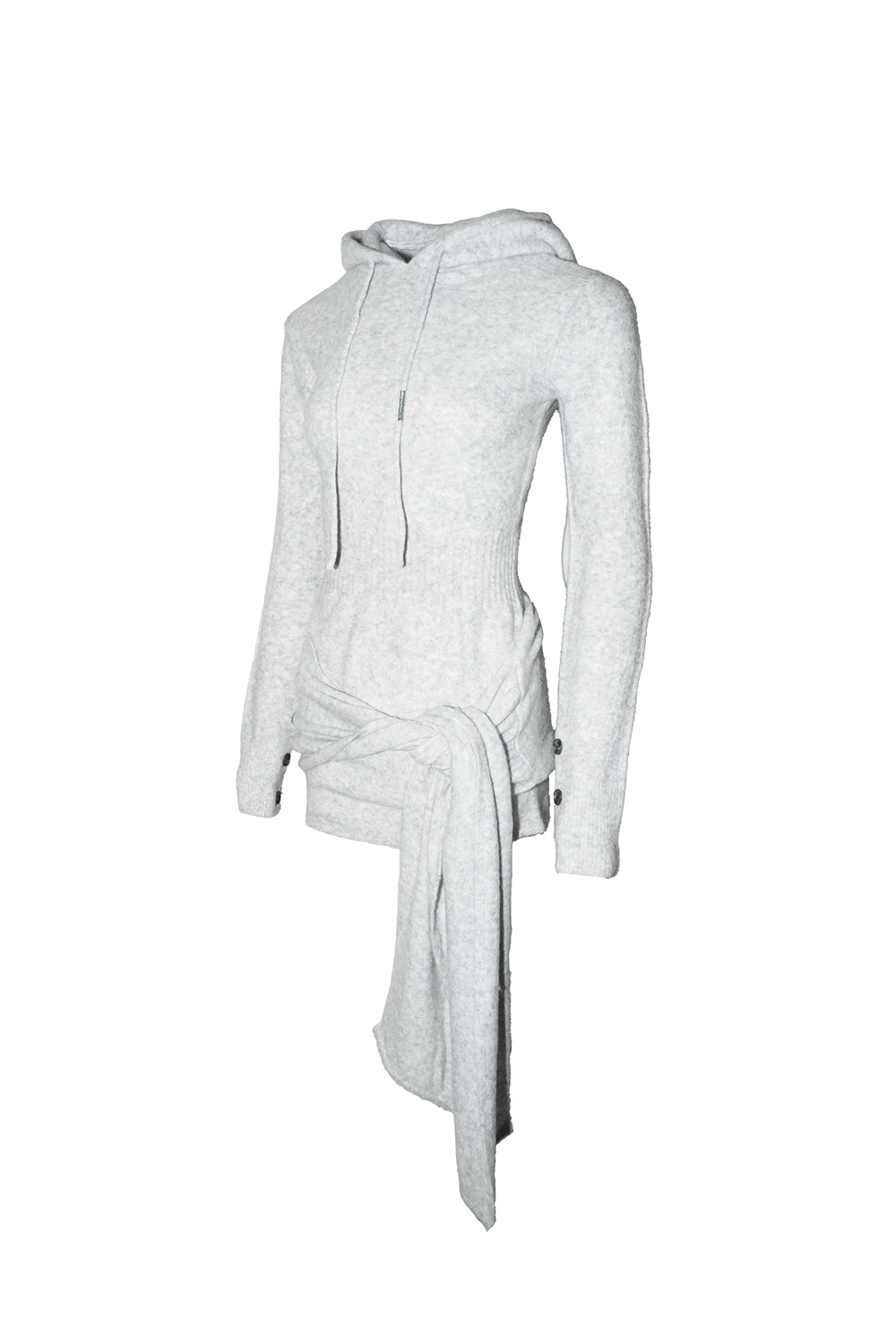 S draped knit dress mini