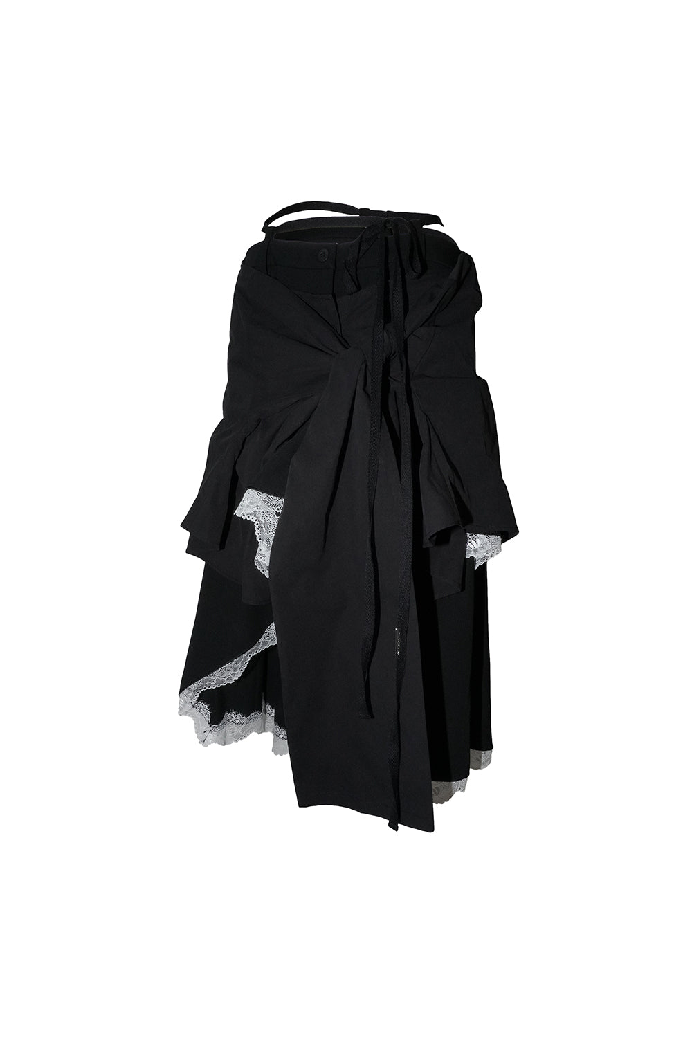 tailored lace drape skirt