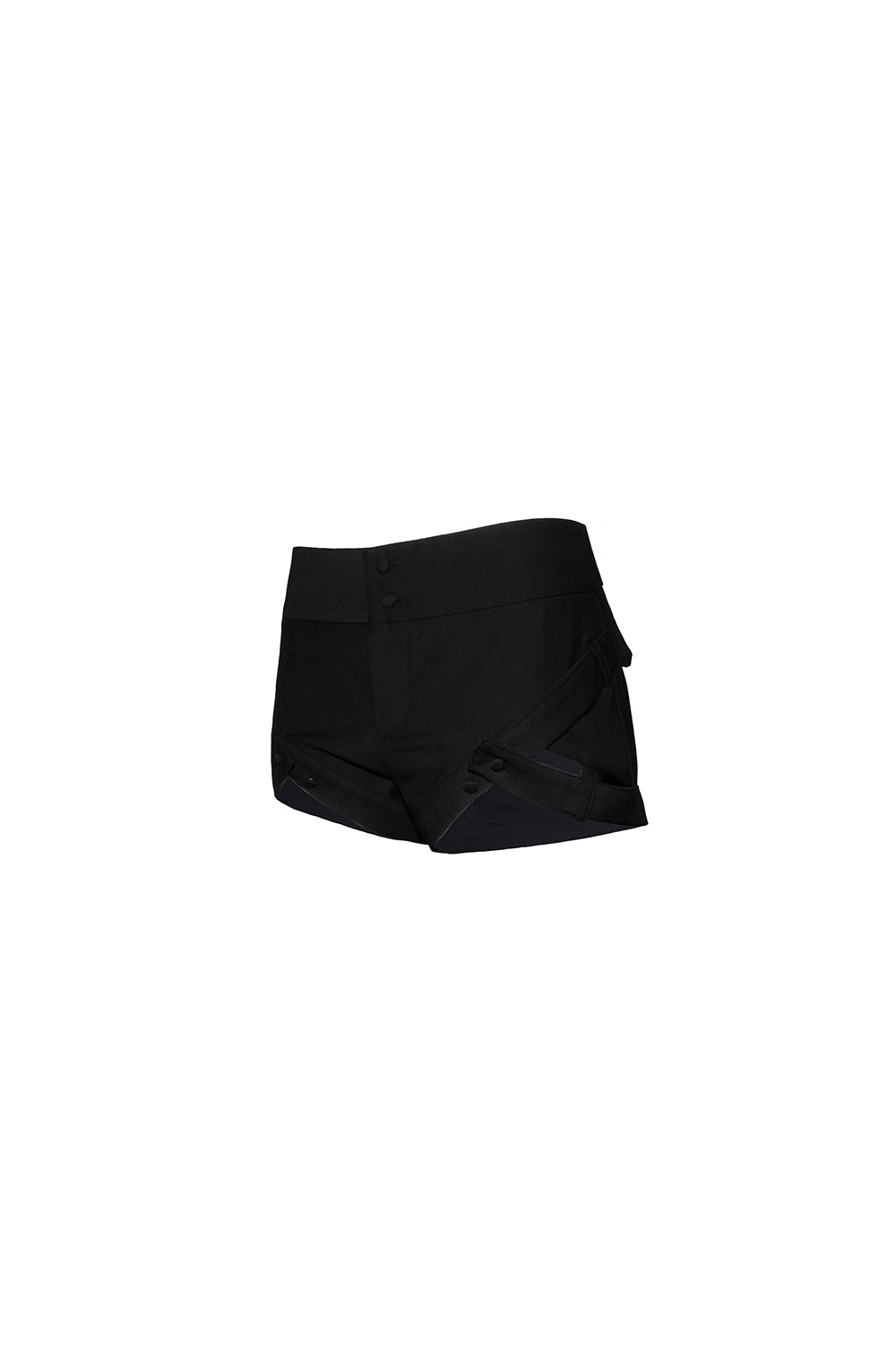 THEREDTHREAD S v-cut mini shorts　S　グレー THEREDTHREAD / ザレッドスレッド】S v-cut mini shorts