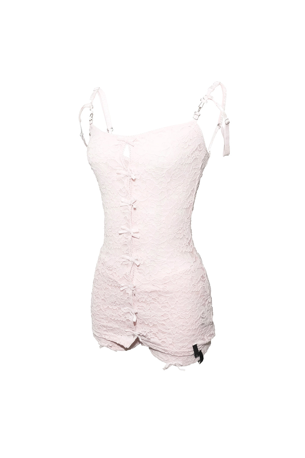 lace cami shorts set ribbon