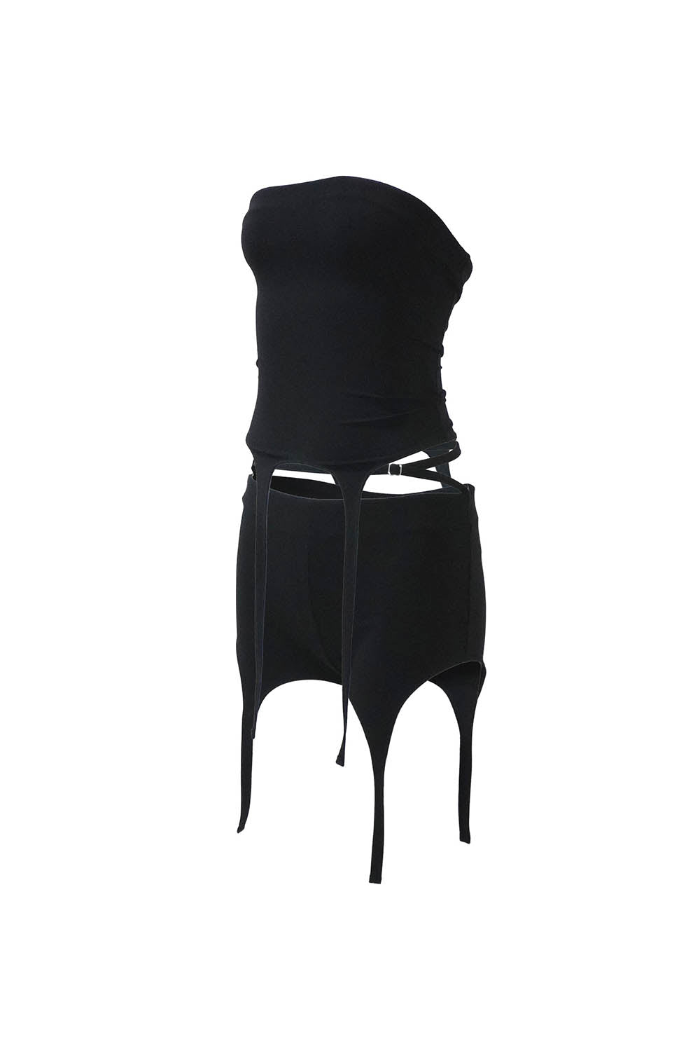 S garter bare shorts set