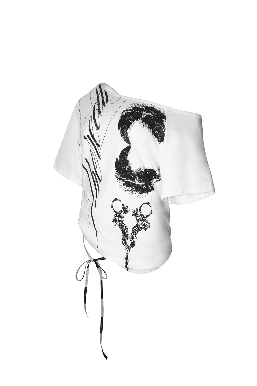ink script offshoulder tops