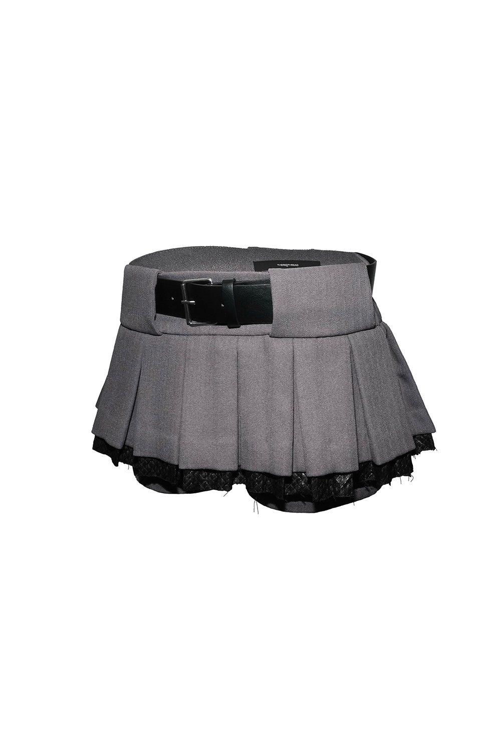 layered pleated skirt mini
