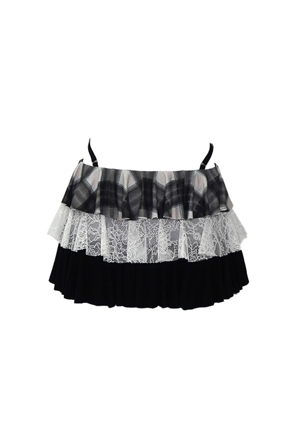 スカート THEREDTHREAD S half mini skirt bug check THEREDTHREAD / ザレッドスレッド】S half mini skirt bug check