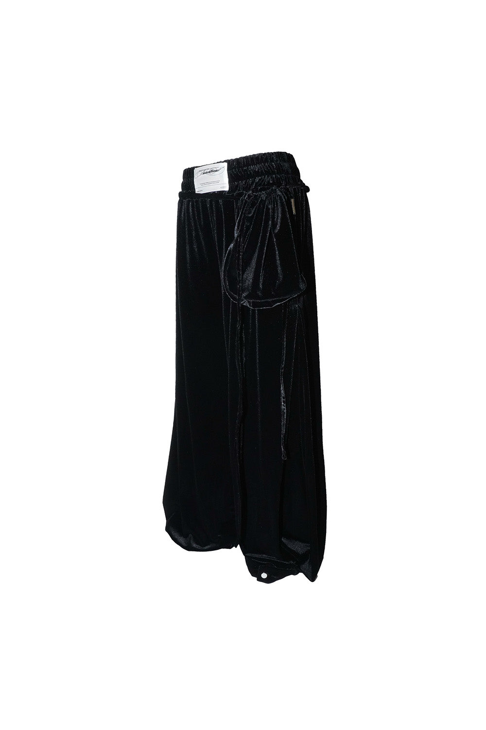 S velvet pouch pants