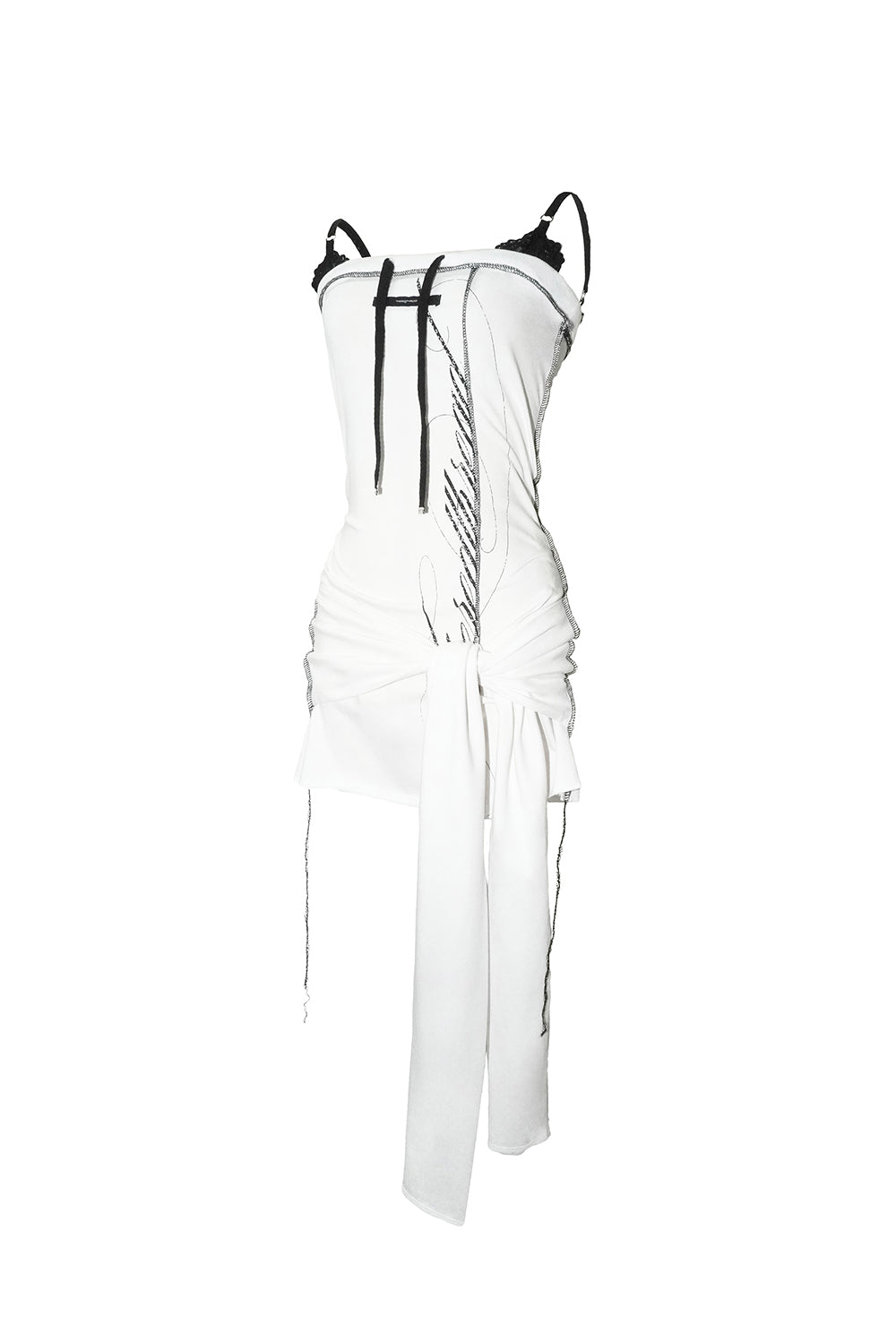 script drape dress mini