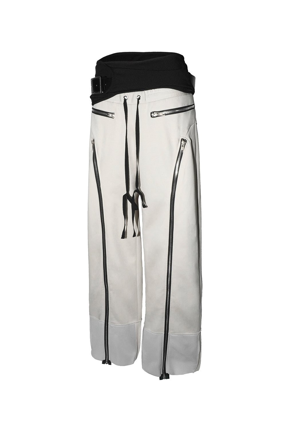 layered zip pants