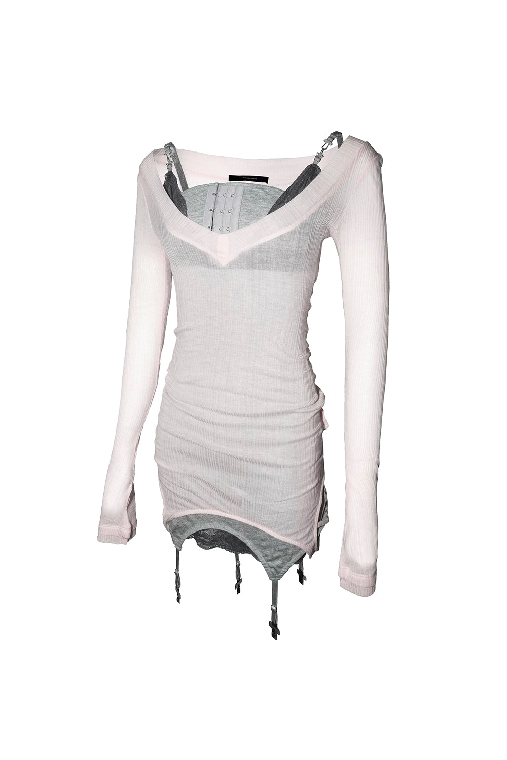 garter veil dress mini
