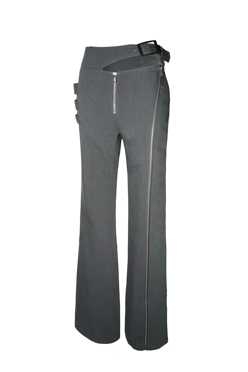 bound zip belt pants