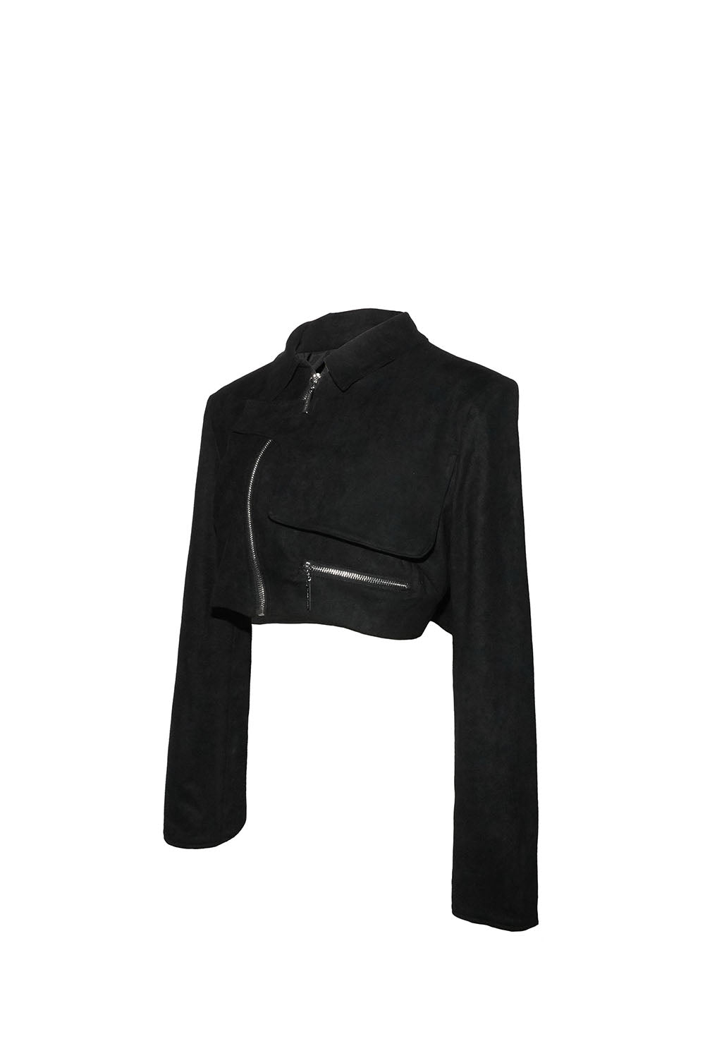 S suede cutout jacket