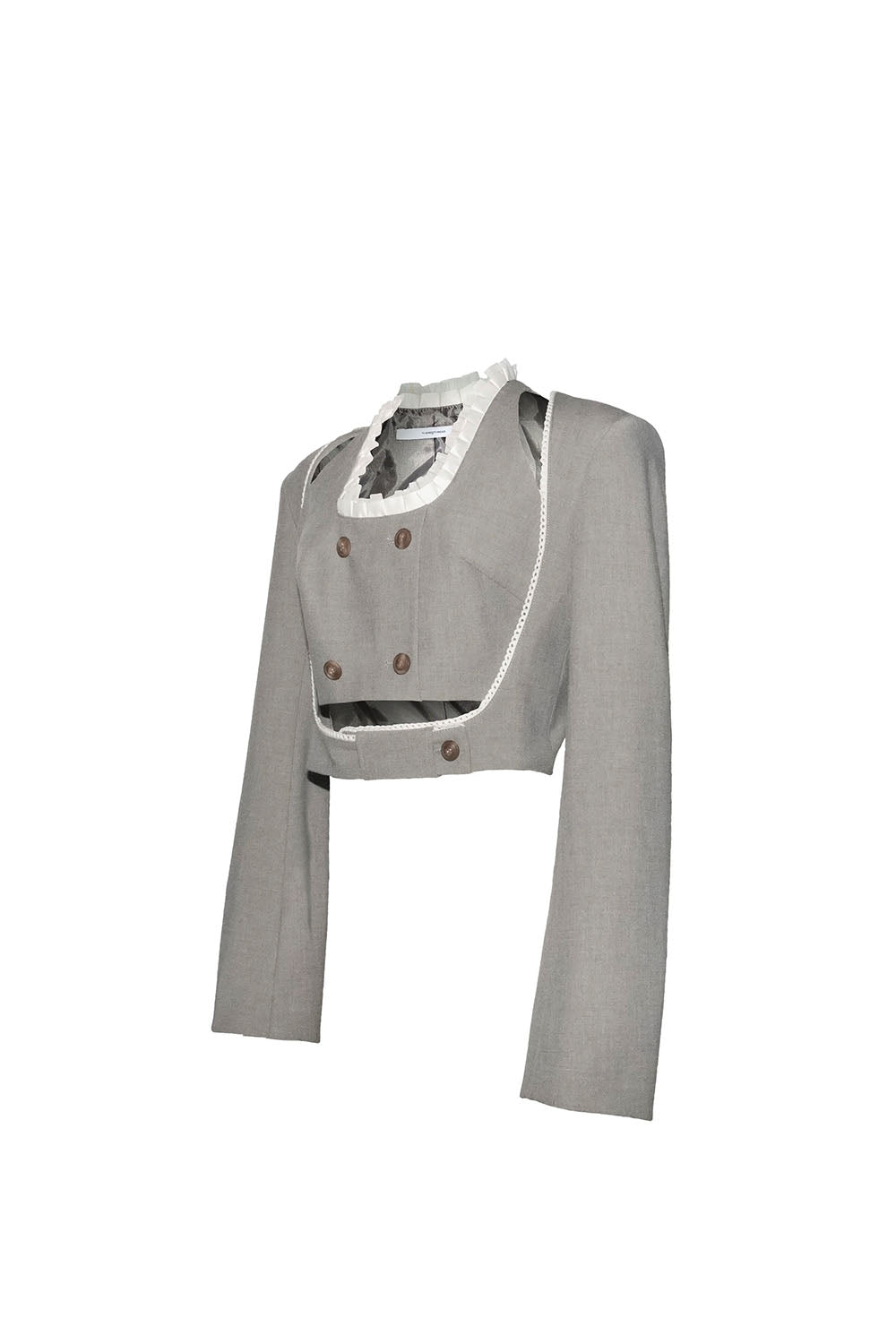 S lace trim suit ensemble