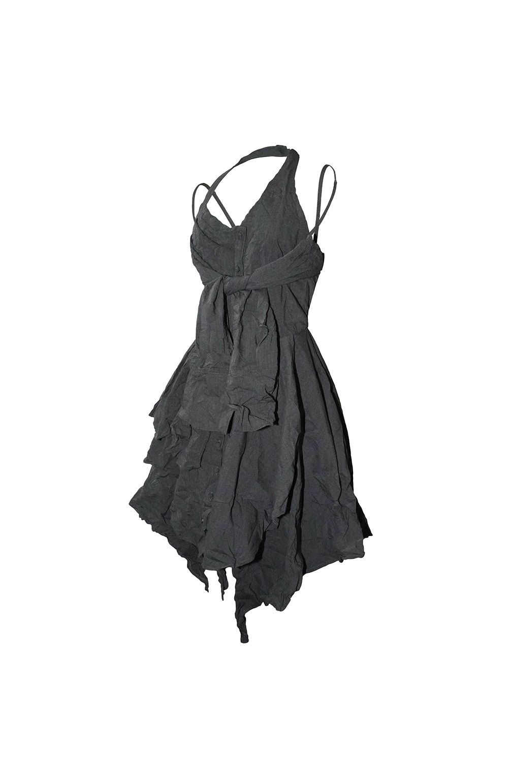 crinkled layered dress