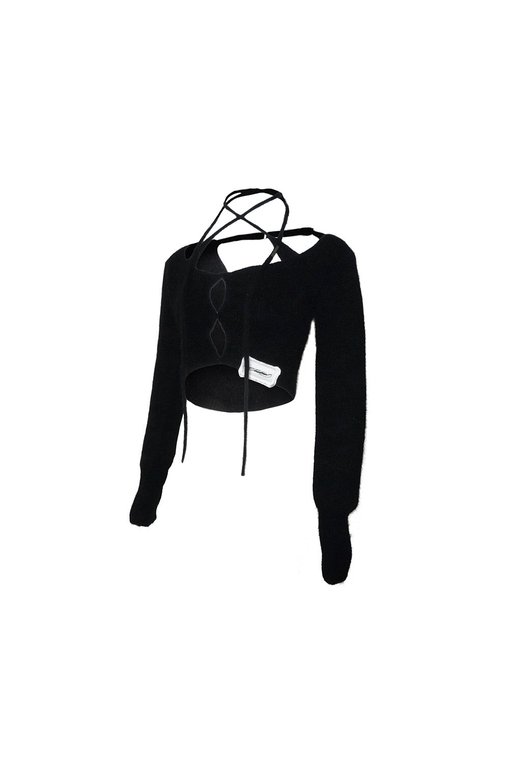 S fluffy tie tops cropped