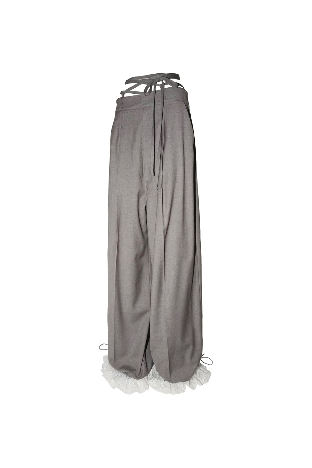 corded tailored pants lace