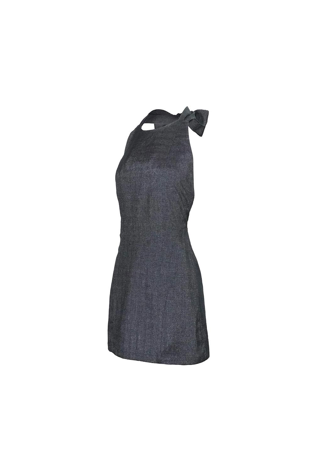 S backless halter dress mini