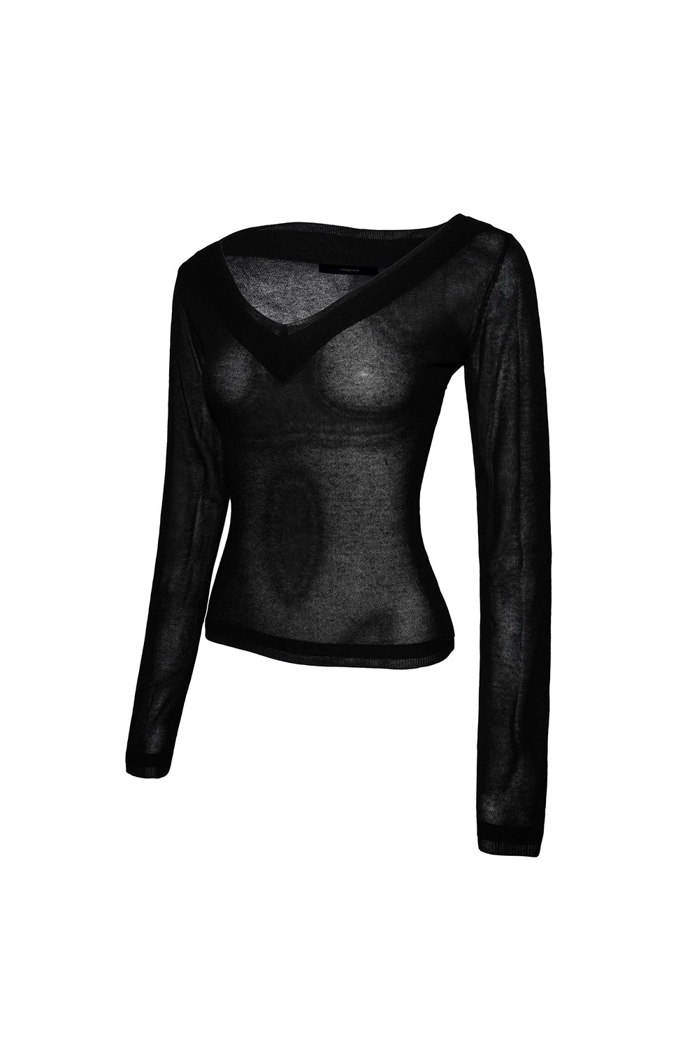 veil sheer knit tops
