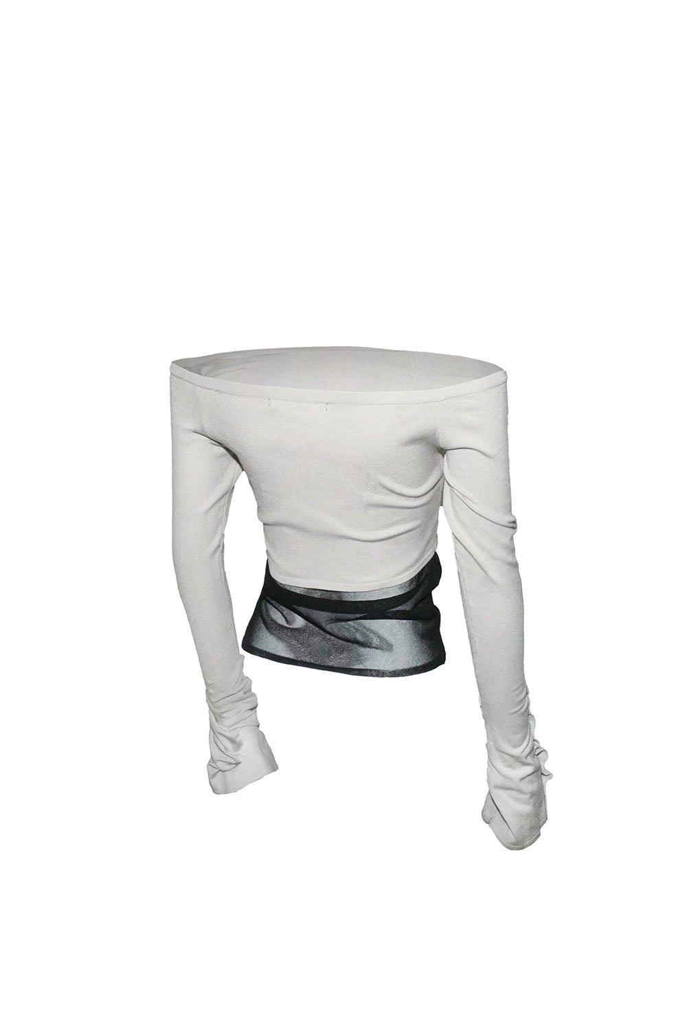 S button layered knit tops