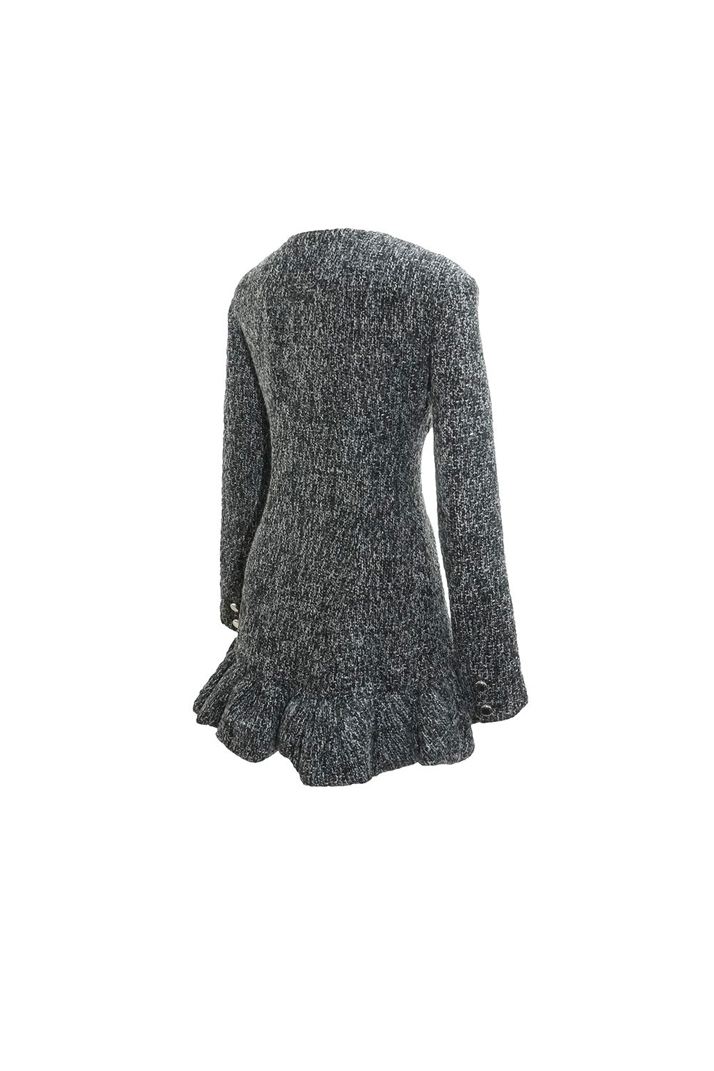 S tweed balloon dress mini