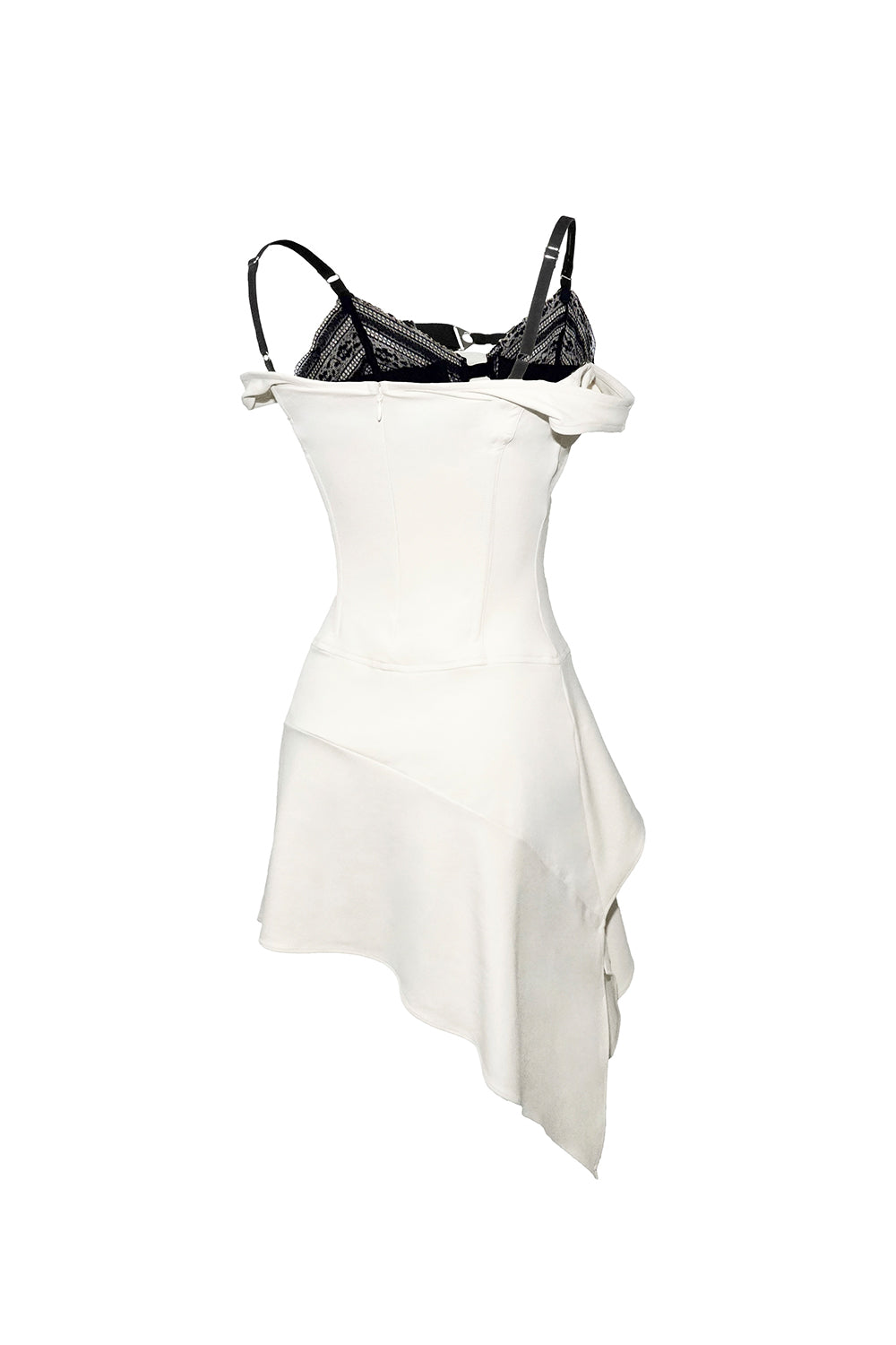 belted layer asym dress