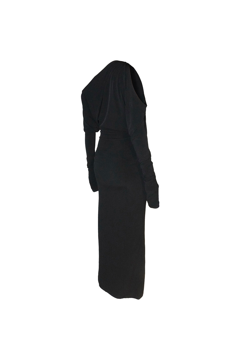 S asymmetry tuck dress