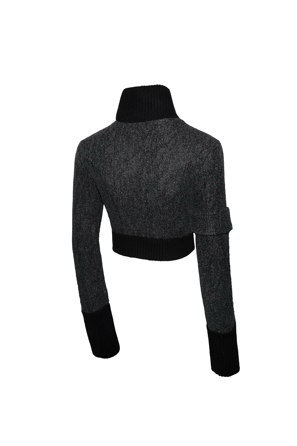 belted zip jacket cropped